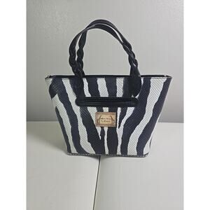 $305 Brighton Africa Stories ZEENA Small Butterfly Zebra Leather Tote Chic